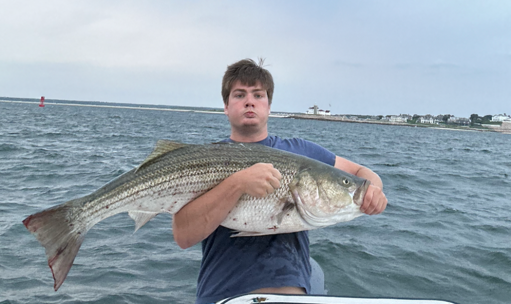 Solitude Triumph: Battling the Elements and Landing a 50-Pound Striped Bass Solo off Watch Hill, Rhode Island